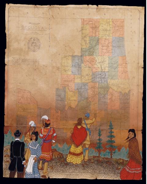 The First Americans were promised a “State Of Their Own”, by our founding fathers:  another broken promise. In the 1890’s the federal government was pressured to make Indian Territory a state open to white settlement.  The  5 Civilized Tribes united, hiring lawyers, representatives, and aggressively pursued the federal government for the State of Sequoyah, where the lands would remain together as our “Promised Indian State”.